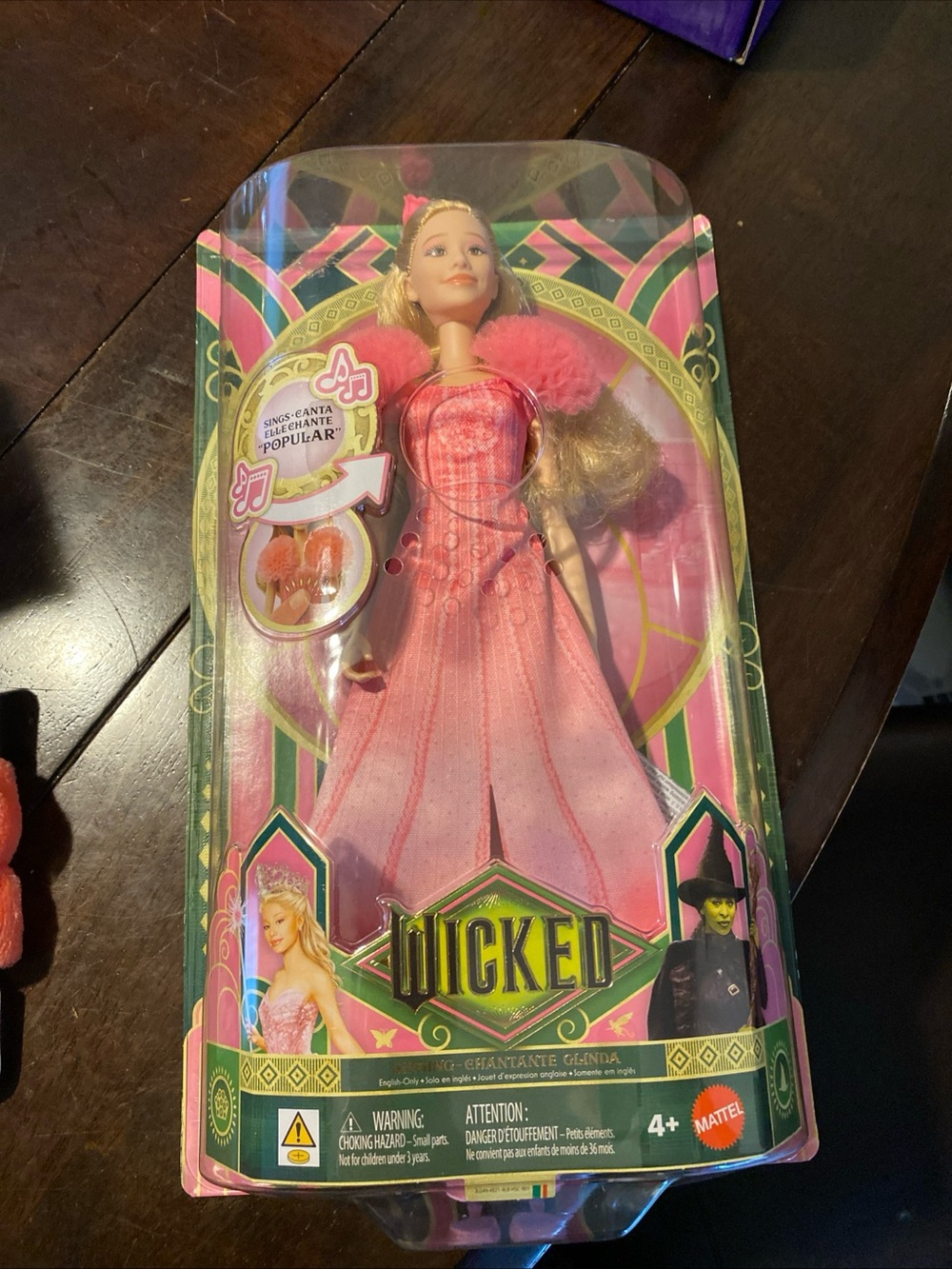 Mattel Wicked Glinda Doll in Bright Pink Gown